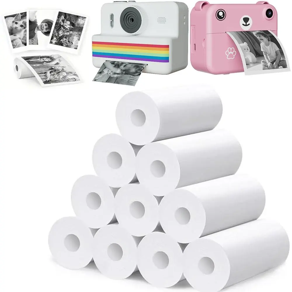 Instant Camera Print Paper, Polaroid Print, 10 Rolls Thermal Printer Paper, Photo Printer Paper for Camera, Print Photos, Camera Accessories for Home & School & Travel