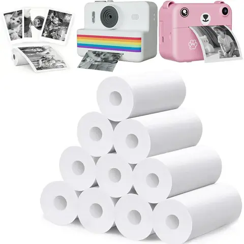 Instant Camera Print Paper, Polaroid Print, 10 Rolls Thermal Printer Paper, Photo Printer Paper for Camera, Print Photos, Camera Accessories for Home & School & Travel