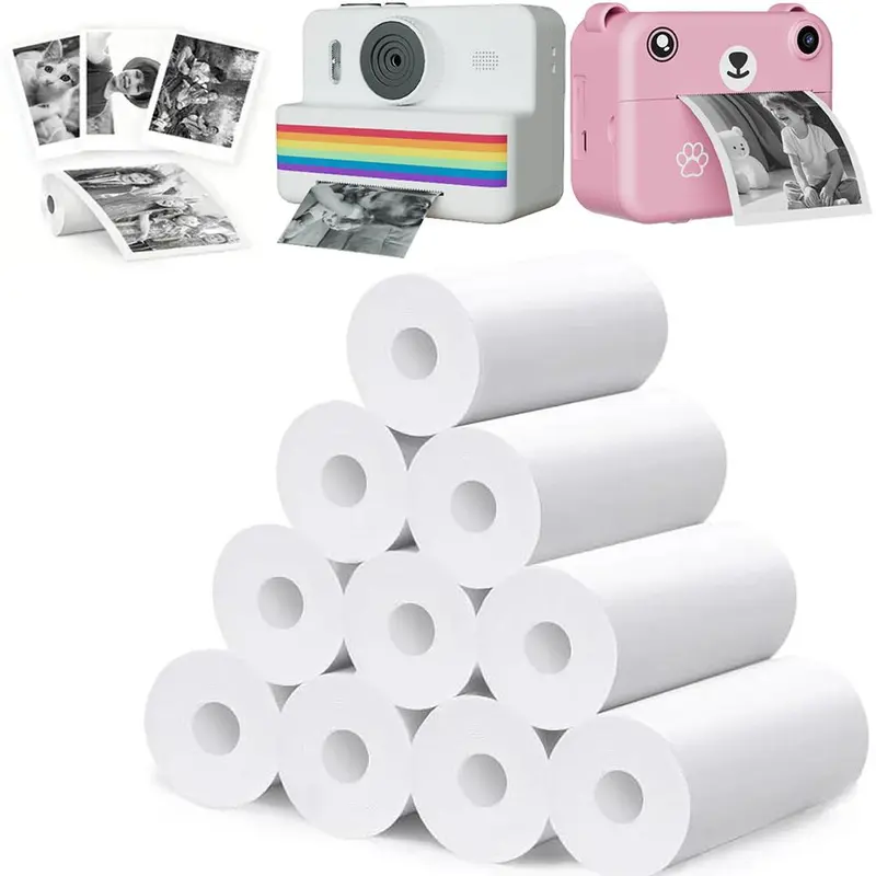 Instant Camera Print Paper, Polaroid Print, 10 Rolls Thermal Printer Paper, Photo Printer Paper for Camera, Print Photos, Camera Accessories for Home & School & Travel