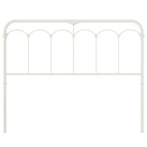 King Jocelyn Metal Headboard Soft White