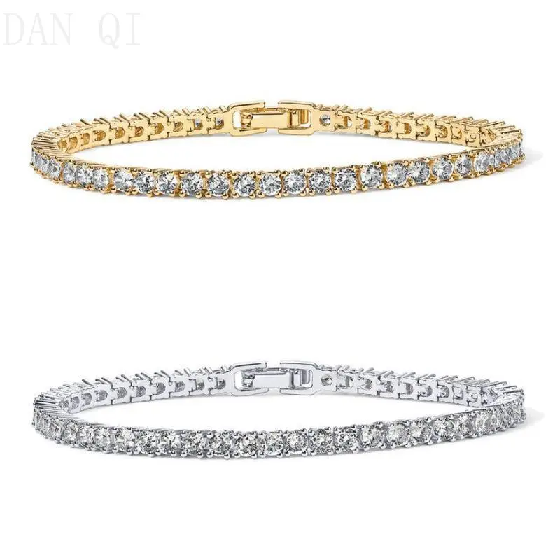 Hip Hop 925 Silver Tennis Bracelet with VVS1 Synthetic Moissanite, Hypoallergenic Jewelry for Adults, Unisex Birthday Anniversary Gift, Moissanite Jewelry, Eco-Friendly, Eco-Conscious Choice, Hip Hop Jewellery