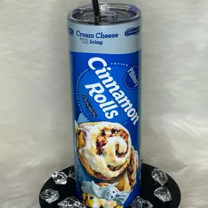 Sweet Roll Dessert-Inspired 20oz Stainless Steel Tumbler, Kitchenware Drinkware Water Bottle