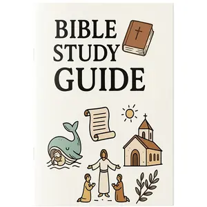 Bible Study Guide 70-Page Workbook for Adults & Beginners, Easy Scripture Lessons, Reflection Pages, Faith-Building Activities, Personal Reflection