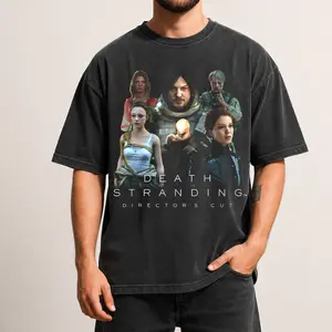 Death Stranding Director's Cut Shirt, Sam Porter Bridges Graphic Tee, Post-Apocalyptic Sci-Fi Gaming T-Shirt, Retro Video Game Fan Shirt, Open World Adventure Gamer Gift for Men Women, Vintage Gaming Apparel