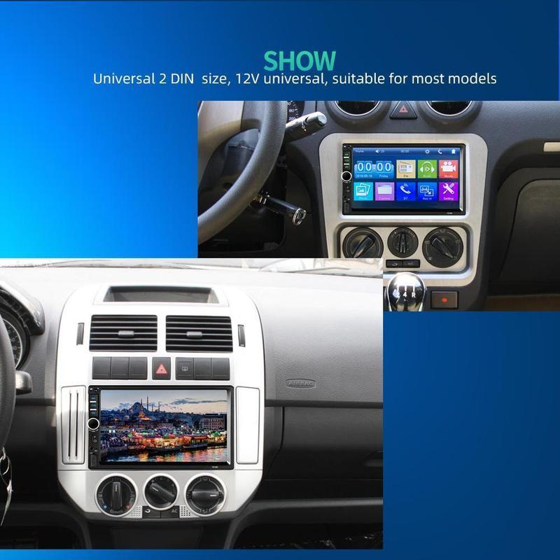 Double Din Car Stereo Car Radio with Bluetooth 7 Inch Touch Screen FM Radio Link USB 2 Din Car Audio Receiver Remote Control Steering Wheel Control Backup Camera Double Din Car Stereo Car Radio with Bluetooth 7 Inch Touch Screen FM Radio Link USB 2 Din Car Audio Receiver Remote Control Steering Wheel Control Backup Camera
