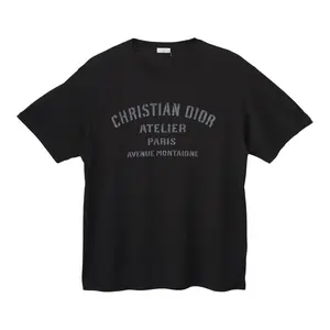 Dior Atelier Logo Short Sleeve Tee Shirt Black White