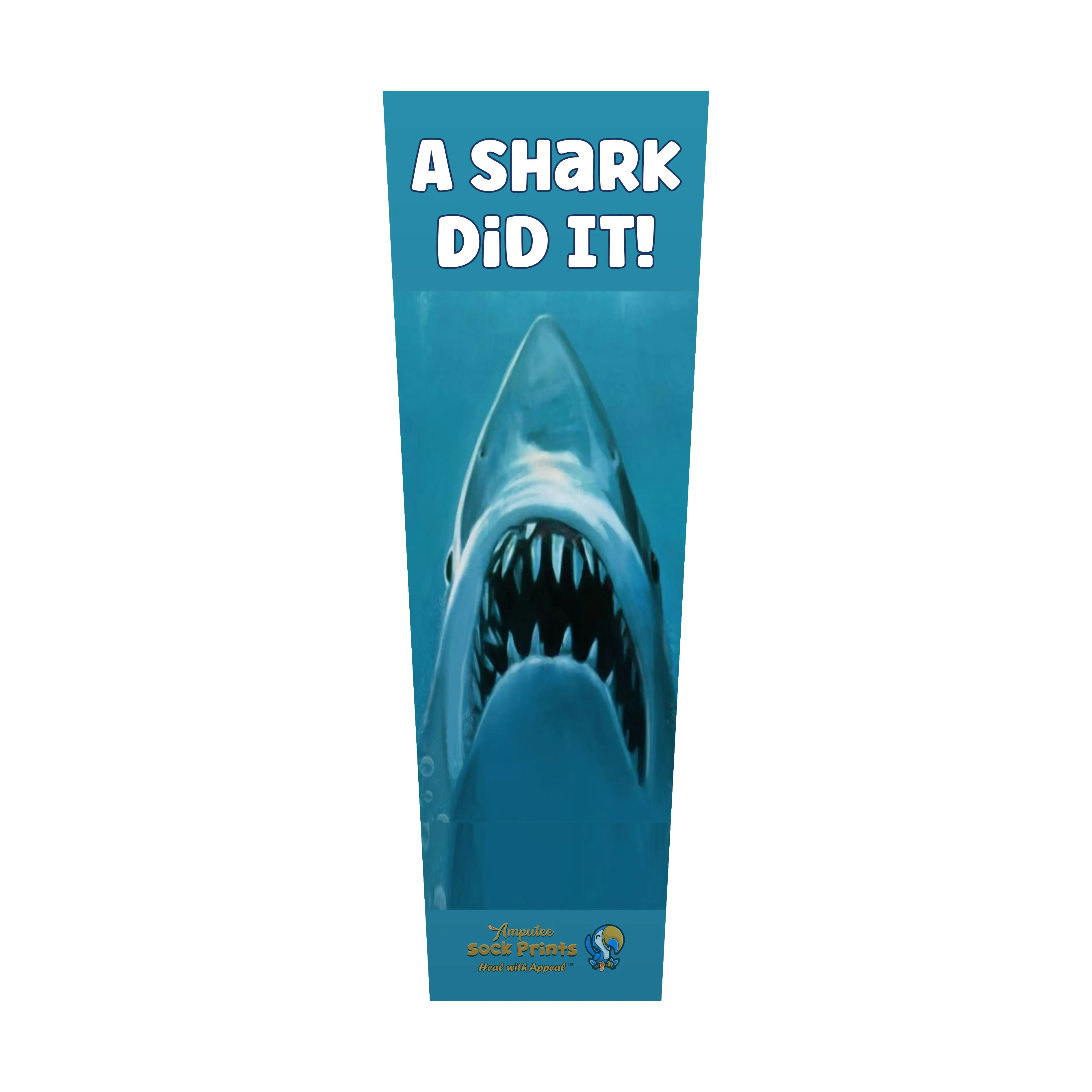 Amputee Sock "A Shark did it" 3ply Stump Sock
