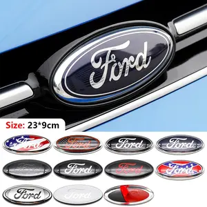 Ford Car Front & Rear Emblem 22.5x9cm Replacement Part, 3D Badge Upgrade Decoration Sticker, Universal Tail Head Decal Ornament