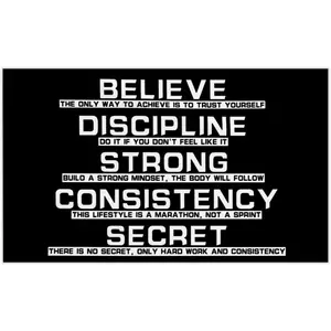 Discipline Flag 3x5 Ft Motivational Flags for Room Guys Home Gym Funny Inspirational Flags for College Dorm Office Bedroom Meme