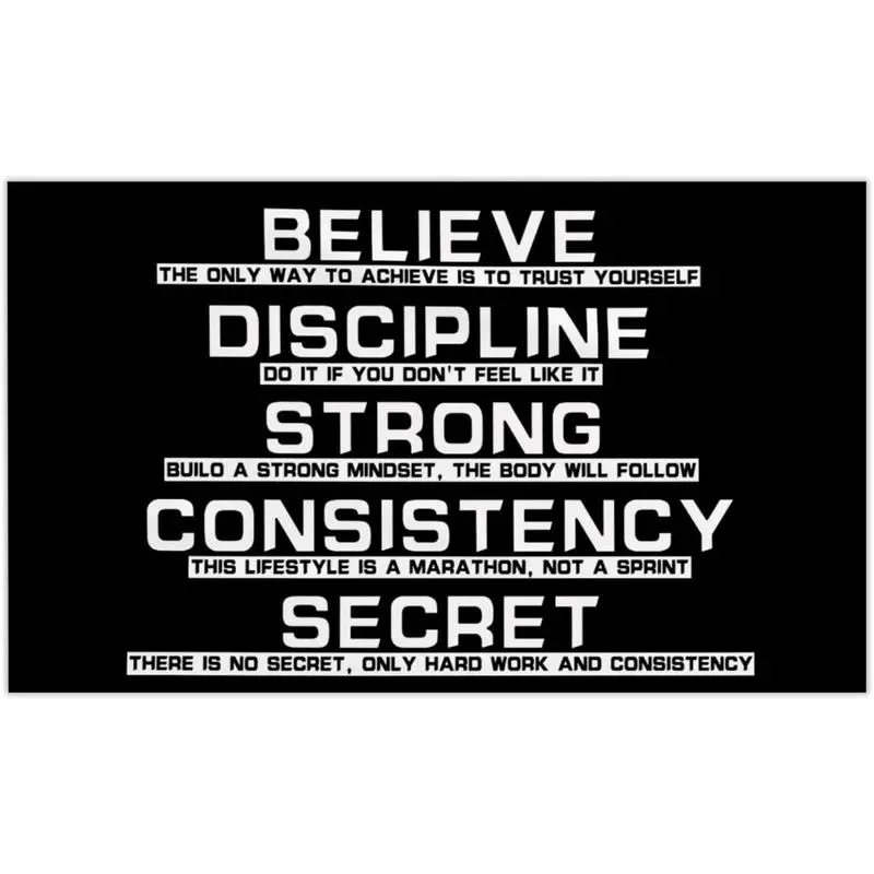 3x5 Ft Discipline Flag Tapestry - Funny Motivational Workout Banner for Guys' Home Gym, College Dorm Home Decor