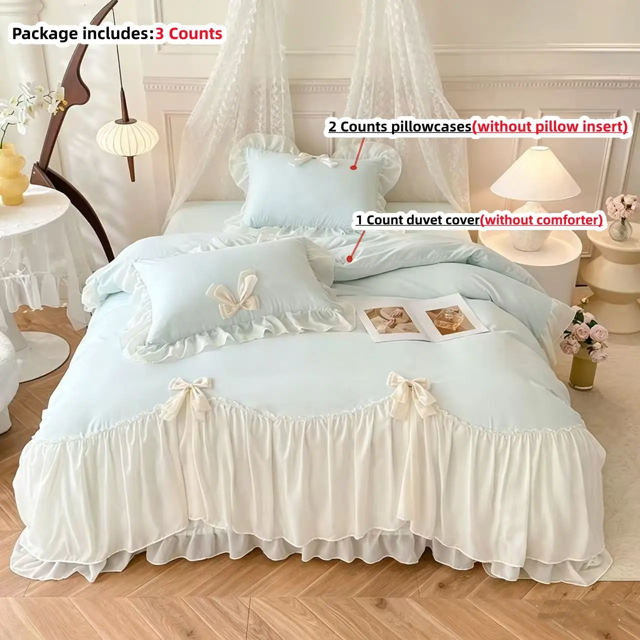 Butterfly Pattern Bedding Set, 3 Counts/set Including Duvet Cover & Pillowcase without Filler, Bedding Supplies for Home Bedroom Hotel, Comfy Bedding Set, Comfy Bed Sets