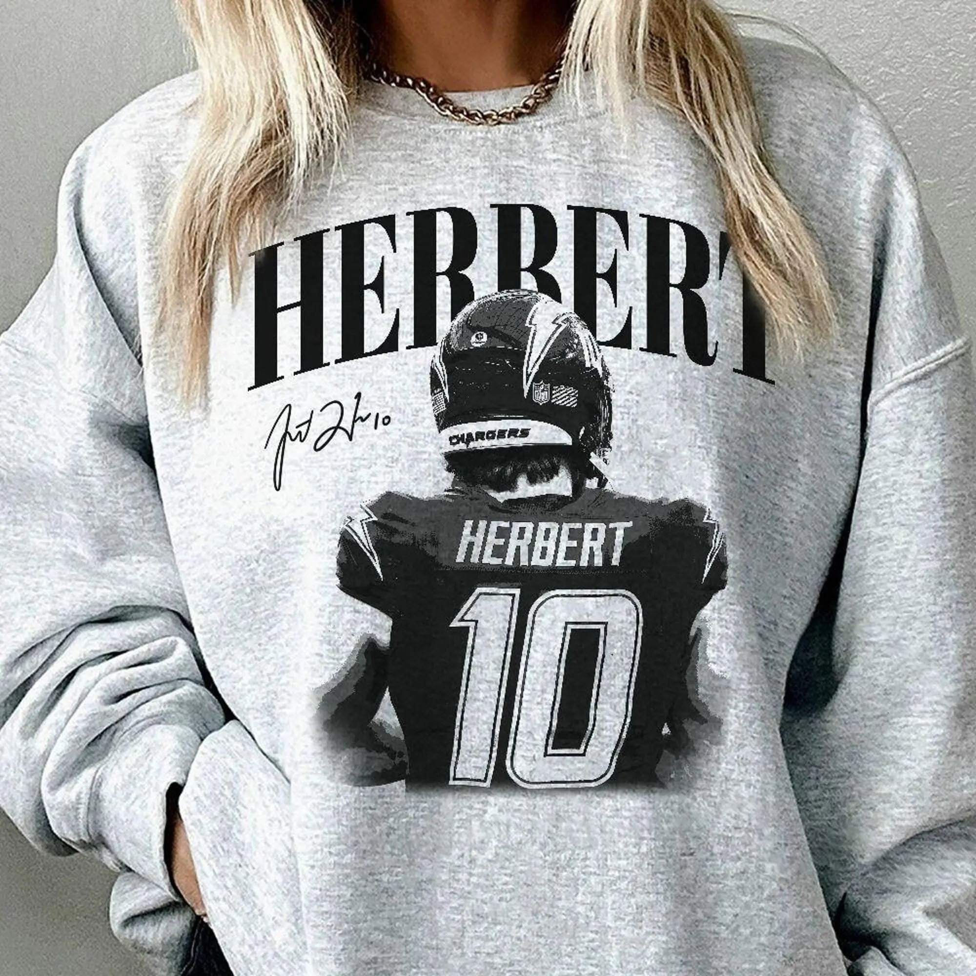 Justin Herbert Los Angeles Football Vintage Sweatshirt, Justin Herbert Sweatshirts, Funny Retro Football Gift Unisex