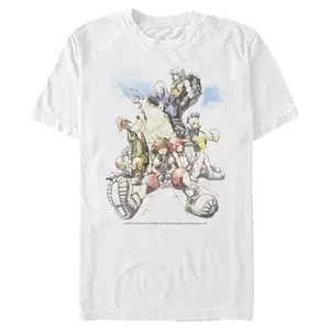 Kingdom Hearts Men's Short-Sleeve Final Mix Box Art Graphic Top - Fashion, Stylish, Casual Menswear T-Shirt