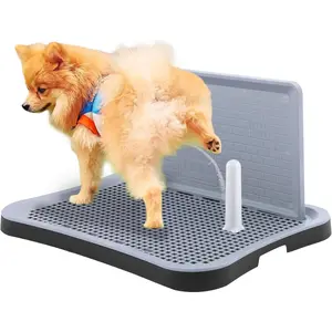 Indoor Dog Potty Pad, Changing Pee Pad Holder Training with Splash Guard, Puppy Pad Holder Tray for Small and Medium-Sized Dogs Indoor Outdoor, Waterproof Easy Clean Christmas Dog Playthings-Z