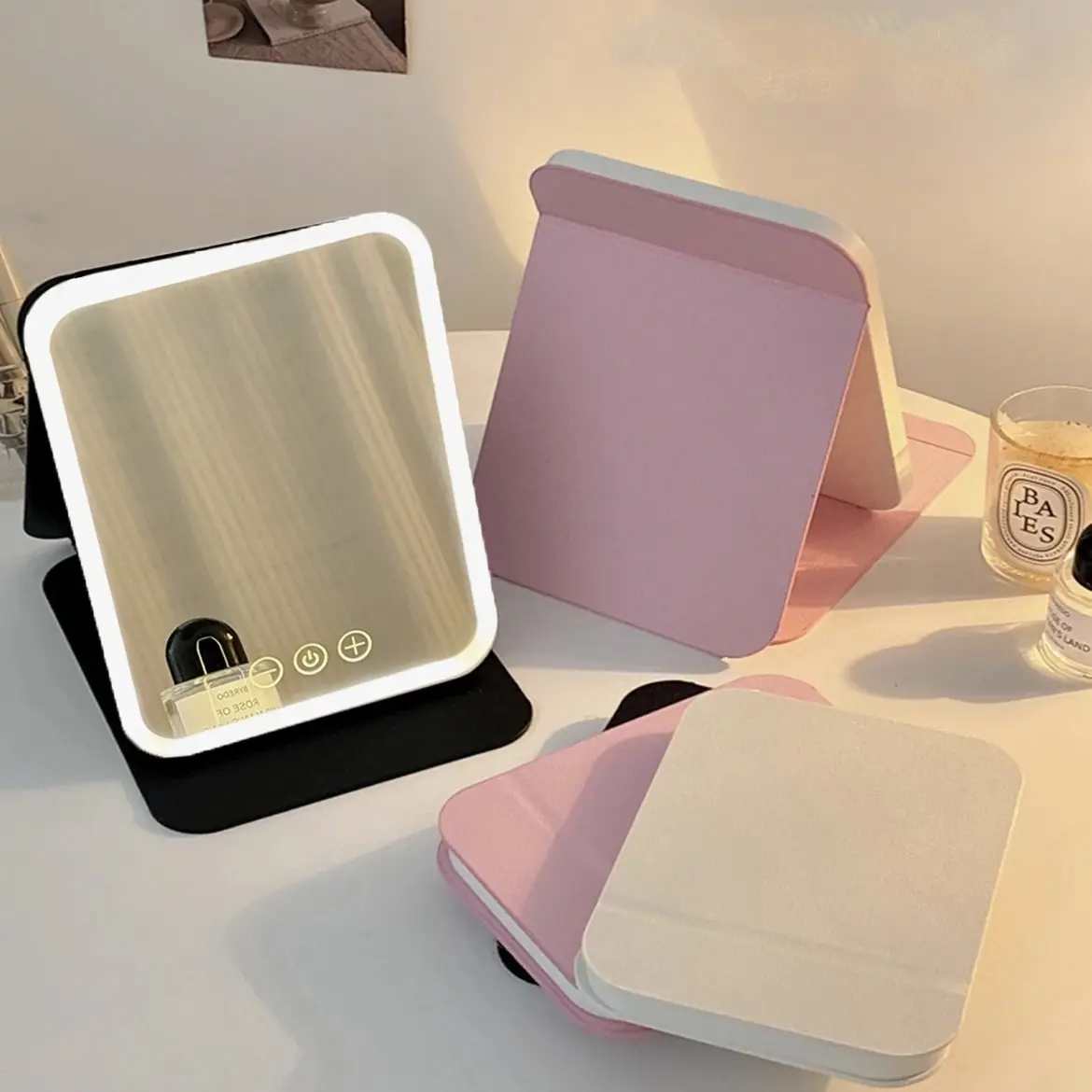 Portable LED Light Makeup Mirror, Touch Portable LED Light Makeup Mirror, Touch