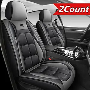 Luxury PU Leather Car Seat Covers, Car Seat Protectors, Breathable Durable Full Surround Protection, Universal Fit for All Seasons, Set of Two, Car Seat Cushions
