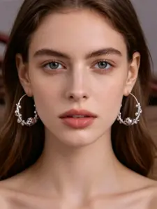 Gothic Rusty Branch Skull Ring Earrings, Vintage Punk Unisex Design, Party Street Style Personalized Earrings, High-Quality Earrings