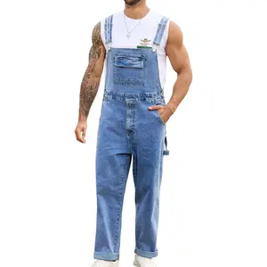 Odefou Overalls for Men Fashion Jumpsuit Work Bibs Coveralls Overol Para Hombre White Elephant Gifts