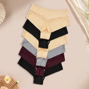 OLISHI 6/8/12-pack women’s mid-rise lace-trimmed panties are breathable, lightweight, soft, and comfortable—perfect for everyday wear in spring and summer. They’re versatile and easy to pair with any outfit.