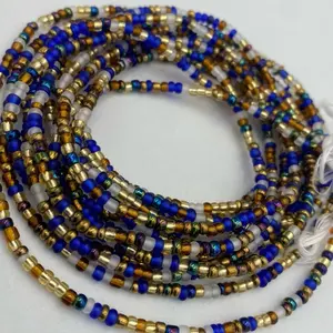 Multicolored Waist Bead – Handcrafted with a Variety of Designs – African Waist Beads, Body Jewelry – Tie-On (45”-50”) – Add to Cart, Buy Now – Price Per 1 Waist Bead