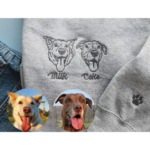 Embroidered Sweatshirt Custom Pet Parent Birthday Gift Dog Lover Sweatshirt Cat Lover Personalized G