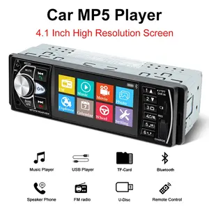 Car Stereo Radio 1din Multimedia Player, Supports CCD Rear Camera Input, Bluetooth-compatible 5.1, 12V Dedicated