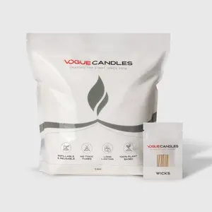 5LB BAG WAX + 50 WICKS - WHITE, NUDE, RED, BLACK, Orange COLOR