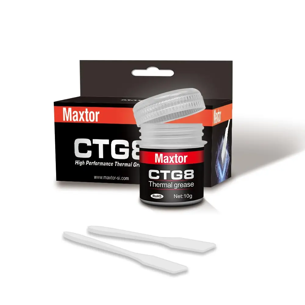 Maxtor CTG8 Thermal Compound Paste Heat Sink for IC/Processor/CPU/GPU/All Coolers, 12.8W/m.k Carbon Based High Performance, Thermal Interface Material (20g)
