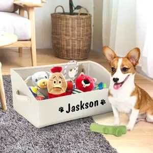 Foldable Custom Dog Toy Storage Box - Perfect for Keeping Your Home Clean and Organized Pet Gift