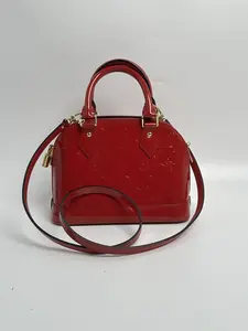 Pre-owned Louis Vuitton leather Crossbody Bags Alma BB Monogram Vernis Crossbody Bag SH373LV