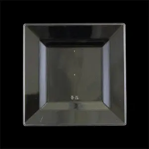 6.5 In. Clear Square Plates 40 Count