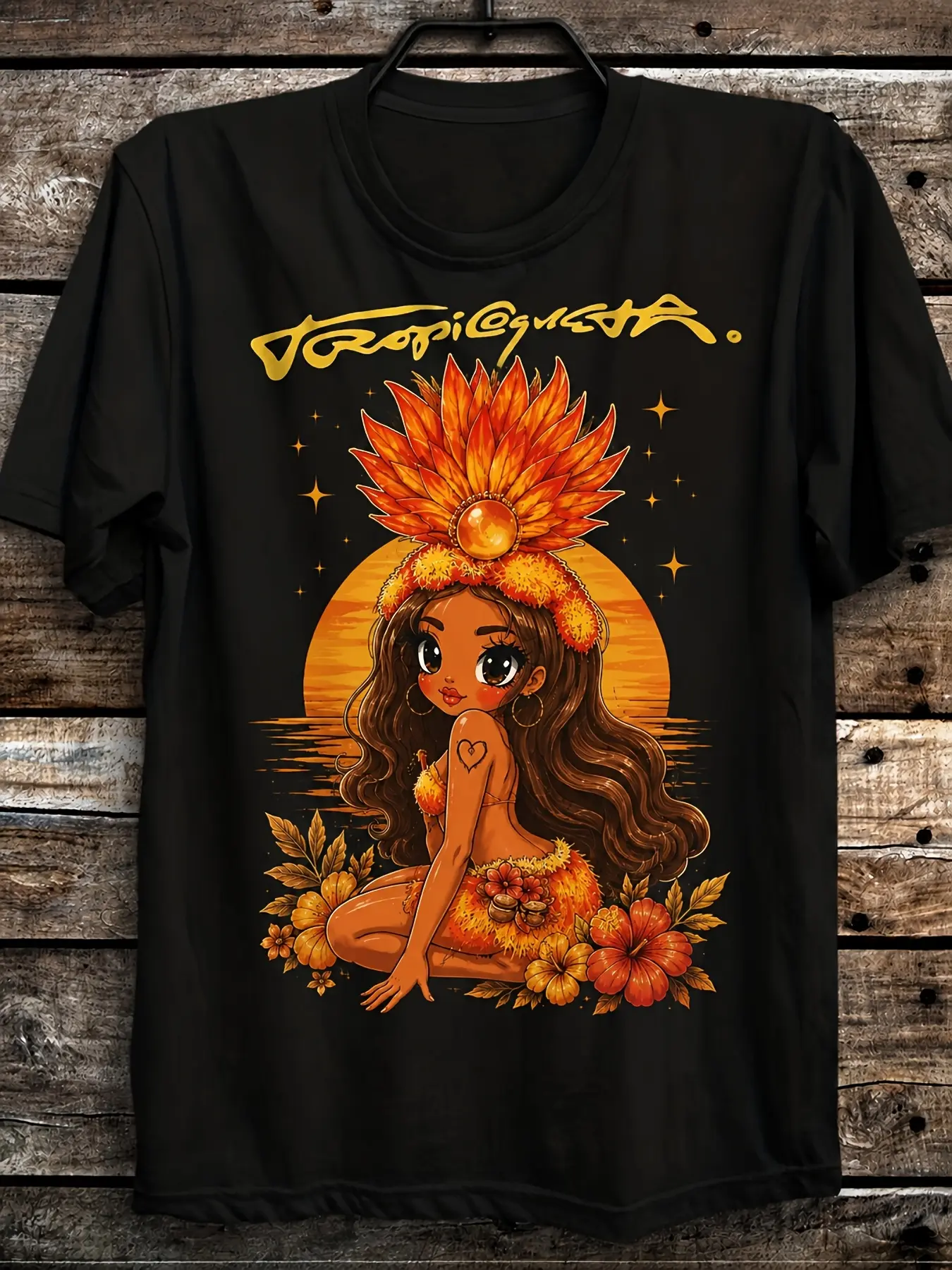 Men's & Women's Karol G Tropicoqueta Graphic Unisex 100% Cotton T-Shirt, Soft, All Season Casual Streetwear Essential, All-Match All Season Style, Affordable Daily Wear & Perfect Christmas Gift for Fans And Friends - 220g
