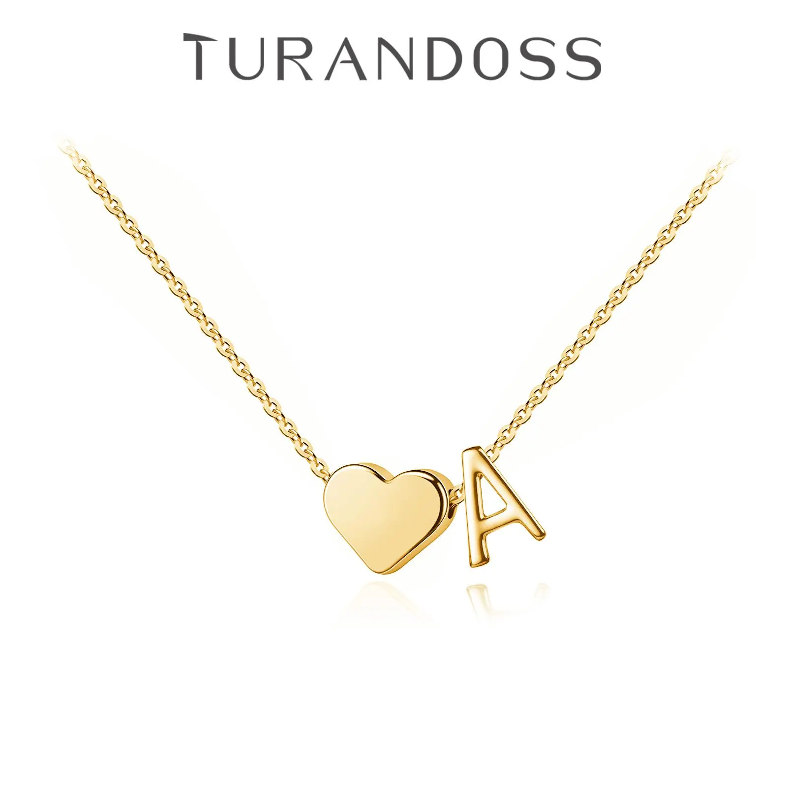 Single initial necklace (gold)