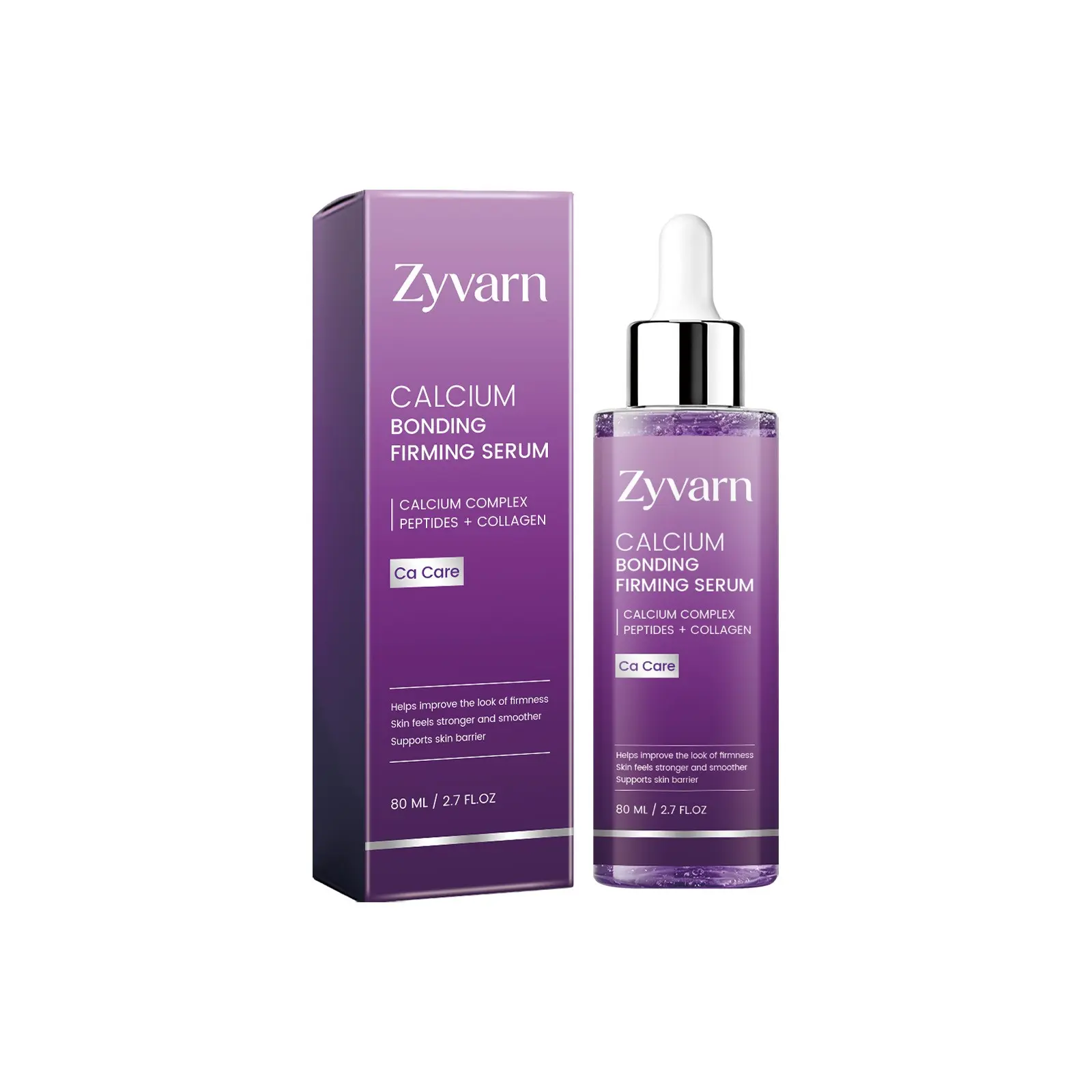 Zyvarn Calcium Infused Facial Serum, Comfort Moisturizing Refreshing Texture Smooth Elastic Skin Care Essence