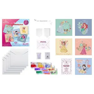 Crafts & Sewing Diamond Art Club Disney Princesses Cards Set of 5