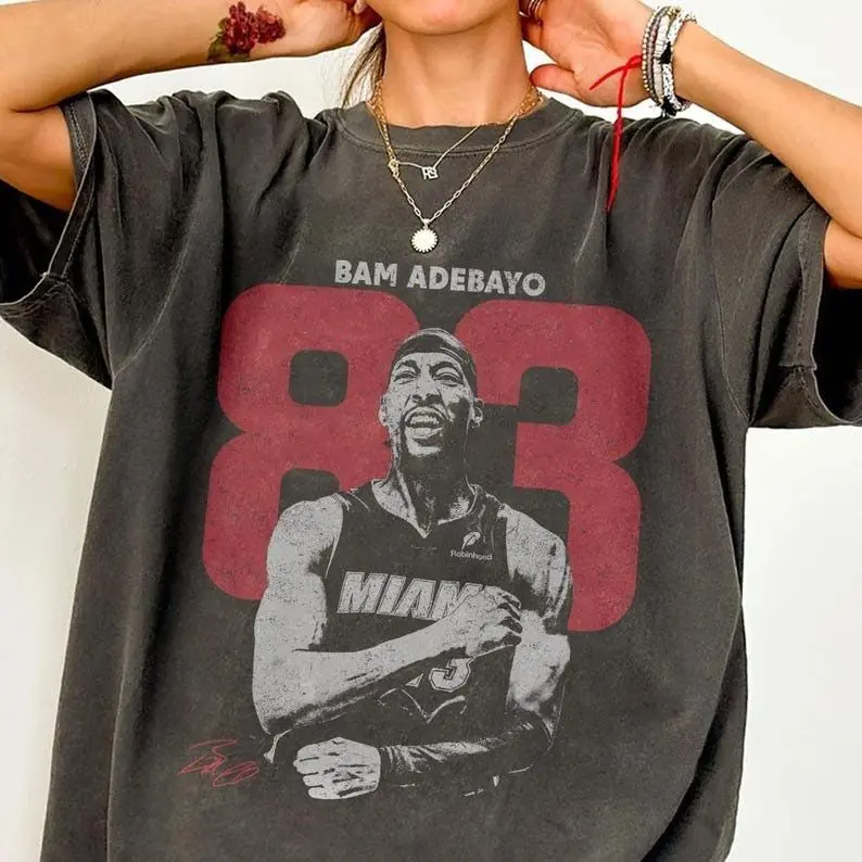 Bam Adebayo 83 Basketball Vintage Comfort Colors Shirt