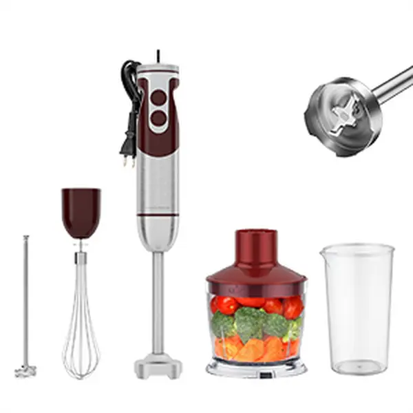 MegaWise Pro Titanium Reinforced 5-in-1 Immersion Hand Blender, Powerful Motor with 80% Sharper Blades, 12-Speed Corded Blender, Including 500ml Chopper, 600ml Beaker, Whisk and Milk Frother home kitchen kitchen appliance