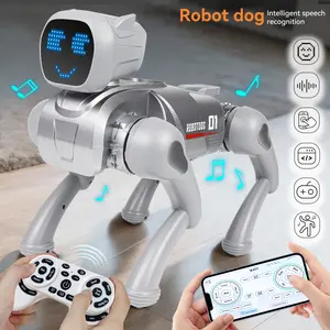 Smart Remote Control Robot Dog Toy for Kids 6+ | Voice Control, 30+ Actions, Turn Over Flip, STEM APP Programming, Rechargeable Interactive Birthday Ghristmas Gift (iOS & Android Compatible)