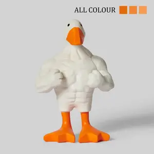 New Creative Funny Muscular Duck Magnetic Desktop Ornament, Birthday Gift, Decoration, Storage Key Ornament