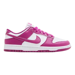 Nike Dunk Low Next Nature Sneaker in White / Hot Fuchsia | Women's Low-Top