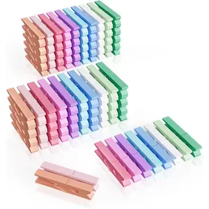 100 count Colored Clothespins Bulk, 2.9 Inch Clothes Pins Wooden for Crafts, Pastel Colorful Clothespins for  Clothes Picture, Laundry Clips Cheer 10 Colors