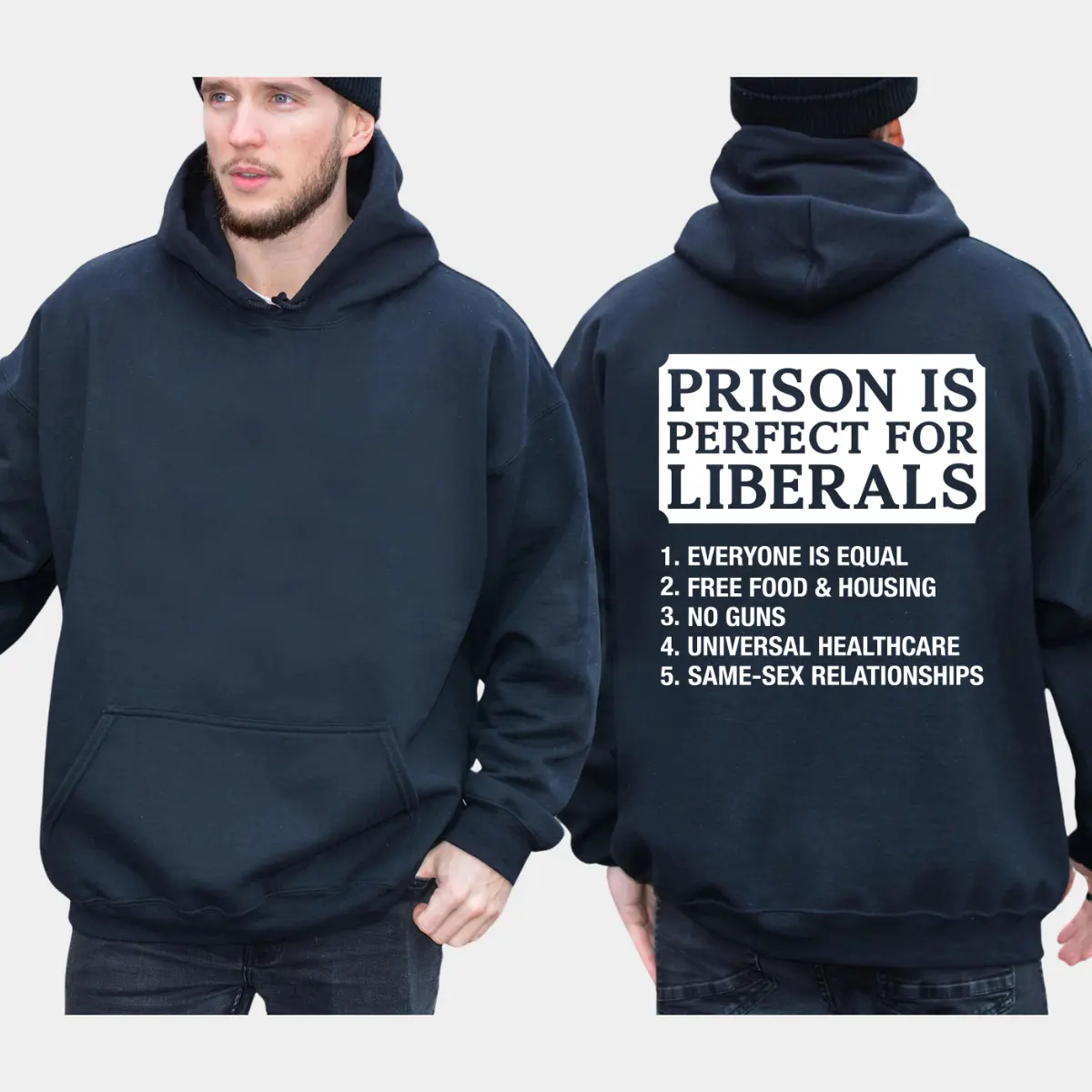 Prison Is Perfect For Liberals Hoodie, Unisex Graphic Tees, Funny Shirts, Political Hoodie, Trump Supporters Shirt