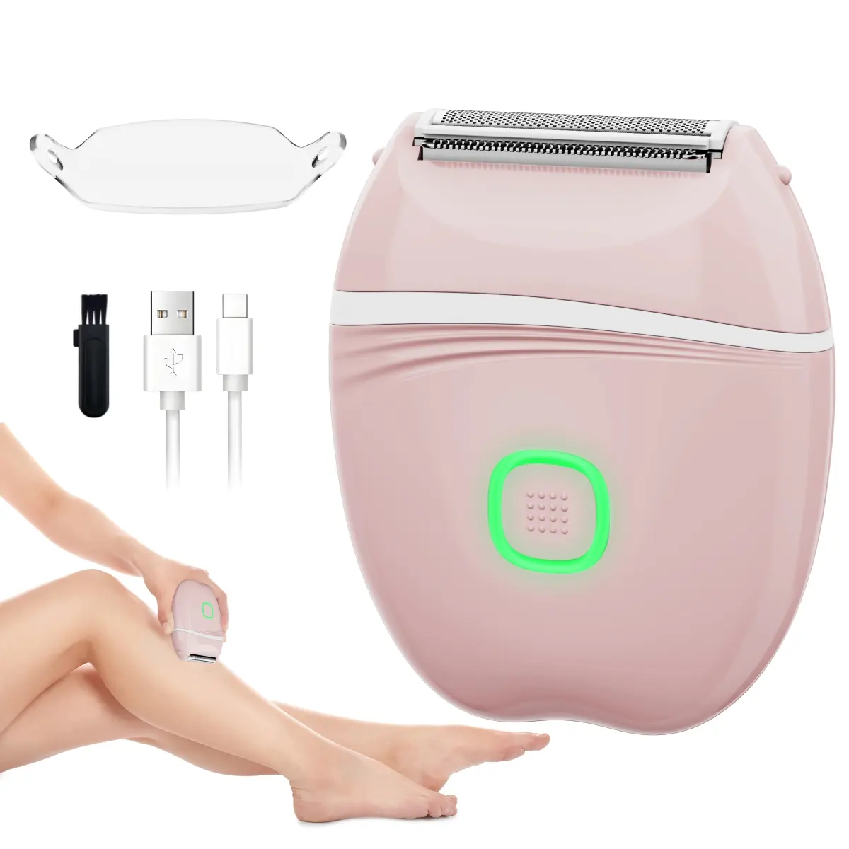 Electric Hair Removal Tool,  3-in-1 Double Head Waterproof High Quality Trimmer Epilators, Wet & Dry Use Hair Removal Tool for Underarm, Leg, Arm, Body, Epilator Hair Remover, Body Hair Shaver