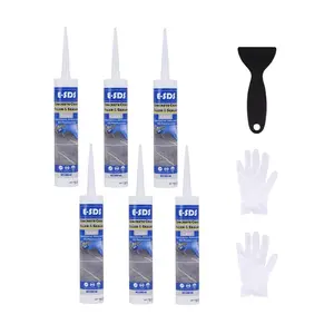 Concrete Crack Filler Waterproof Cement Crack Filler, Polyurethane Sealant Self-Leveling Driveway Repair Filler Concrete Patch Gray 10.5 fl.oz (Grey,6 Pack)