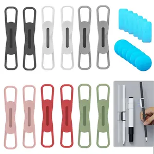 12 Pack Magnetic Pen Holder for Refrigerator, Silicone Magnetic Pencil Holder for Locker, Magnetic Dry Erase Marker Holder for Whiteboard, Desk, Clipboard (6 colour)