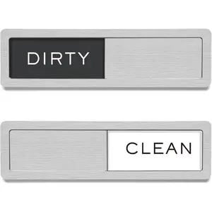 Dishwasher Magnet Clean Dirty Sign, Strong Non-Scratch Clean Dirty Magnet for Dishwasher, Easy to Read & Slide