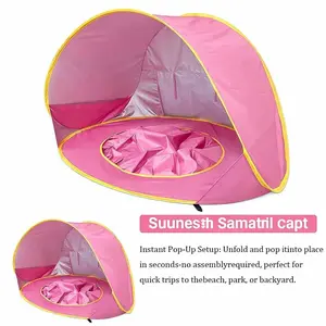 Portable Sun Protection Beach Tent, Quick Setup Shade Tent for Hiking, High Quality Outdoor Shelter, Lightweight Pop-Up Tent, Instant Canopy Tent, Travel Tent