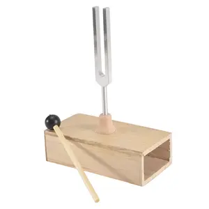 432 Hz Tuning Fork with Resonance Box, Aluminum Alloy, Wooden Speaker, Ideal for Sound Healing, SPA Aromatherapy, Tuning Fork Resonance Teaching, Hearing Tests, Meditation