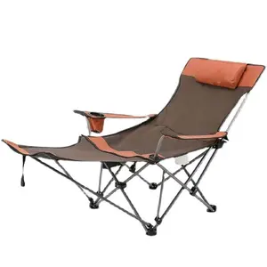Outdoor Folding Chair Lightweight Portable Dual-use Recliner Nap Chair Companion Bed Leisure Backrest Camping Fishing Stool