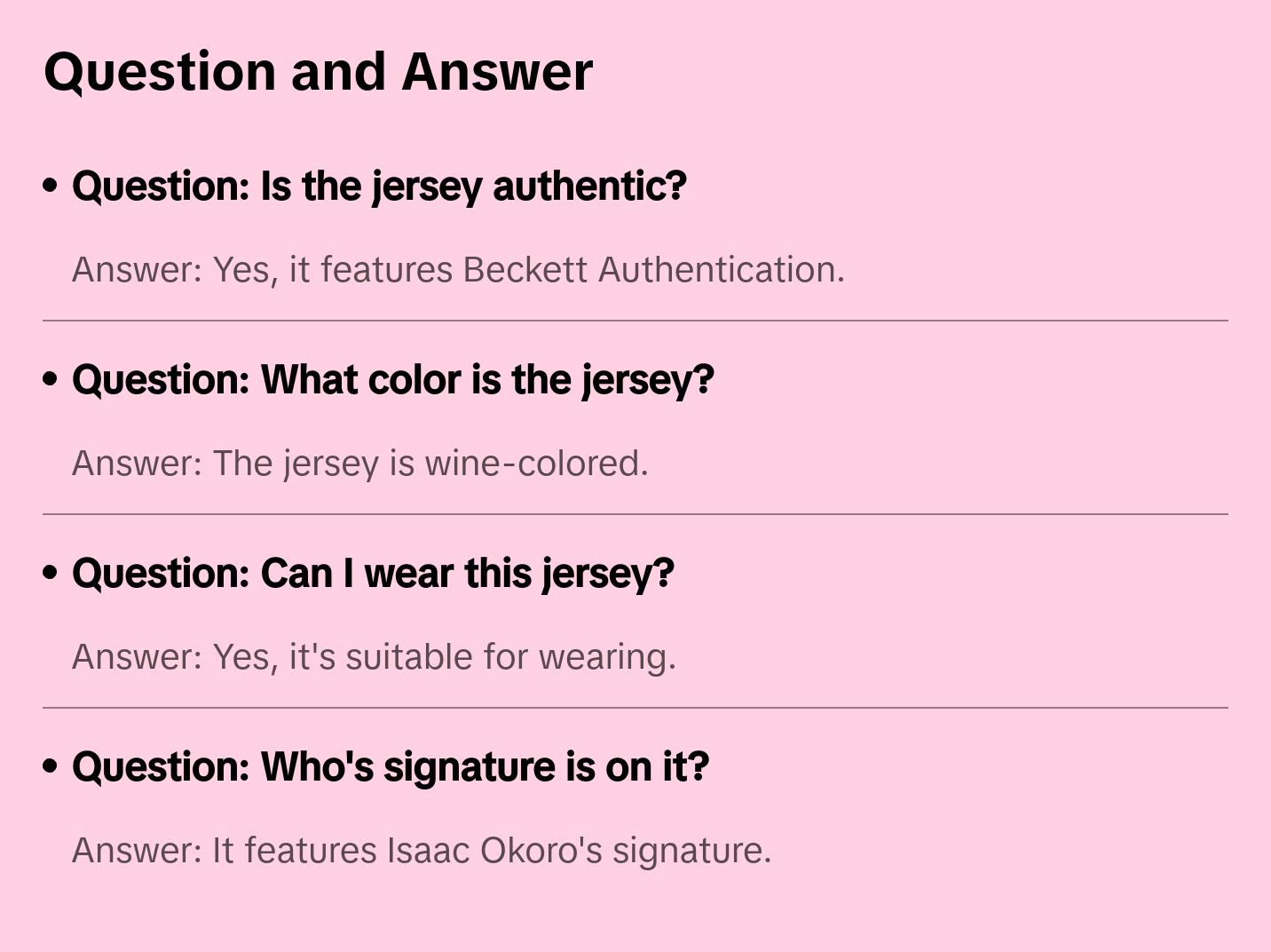 Isaac Okoro Signed Custom Wine Cleveland Basketball Jersey Beckett